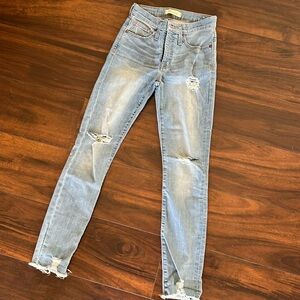 Madewell - 9” high rise skinny jeans - sz 25
